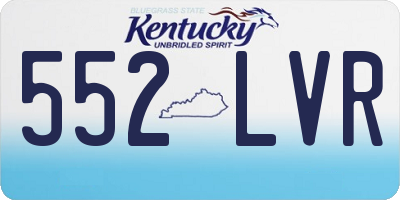 KY license plate 552LVR