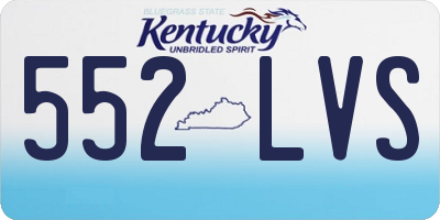 KY license plate 552LVS