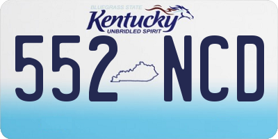 KY license plate 552NCD