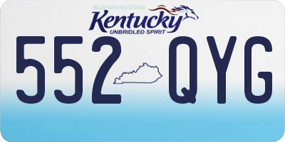 KY license plate 552QYG