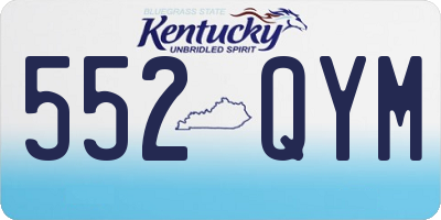 KY license plate 552QYM
