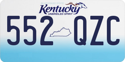 KY license plate 552QZC