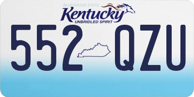 KY license plate 552QZU