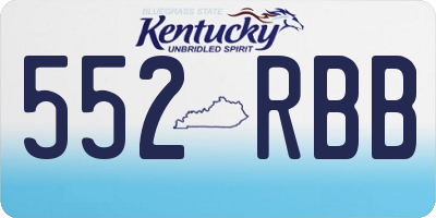 KY license plate 552RBB