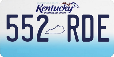 KY license plate 552RDE