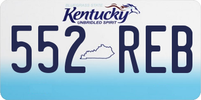 KY license plate 552REB