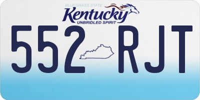 KY license plate 552RJT
