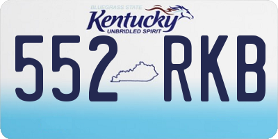 KY license plate 552RKB