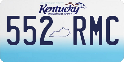 KY license plate 552RMC