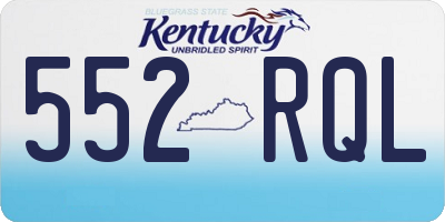 KY license plate 552RQL