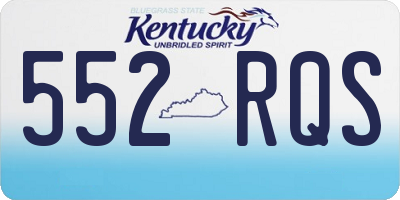 KY license plate 552RQS
