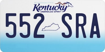 KY license plate 552SRA