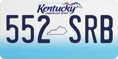KY license plate 552SRB