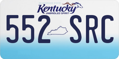 KY license plate 552SRC