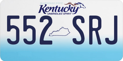 KY license plate 552SRJ