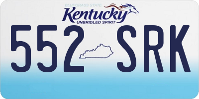 KY license plate 552SRK