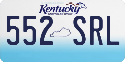 KY license plate 552SRL