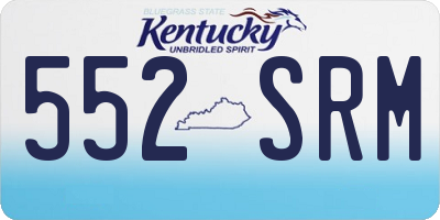 KY license plate 552SRM