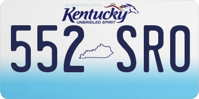 KY license plate 552SRO