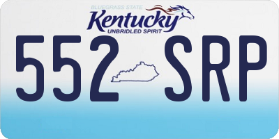 KY license plate 552SRP