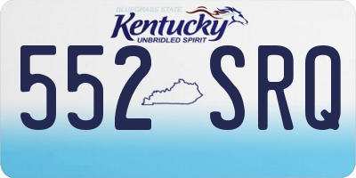 KY license plate 552SRQ