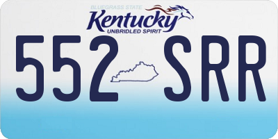 KY license plate 552SRR