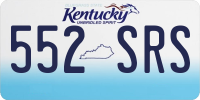 KY license plate 552SRS