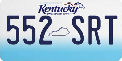 KY license plate 552SRT