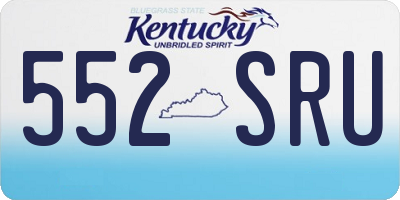 KY license plate 552SRU