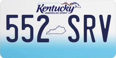 KY license plate 552SRV
