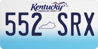 KY license plate 552SRX