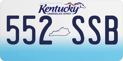 KY license plate 552SSB