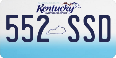 KY license plate 552SSD