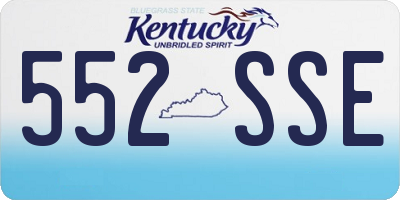 KY license plate 552SSE