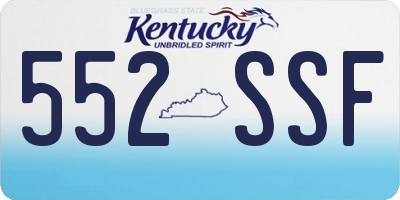 KY license plate 552SSF