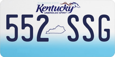 KY license plate 552SSG