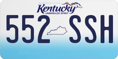 KY license plate 552SSH