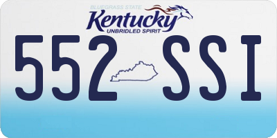 KY license plate 552SSI