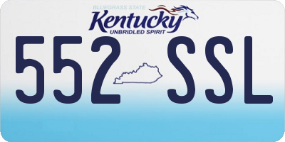 KY license plate 552SSL