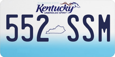 KY license plate 552SSM