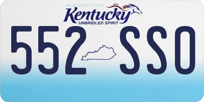 KY license plate 552SSO