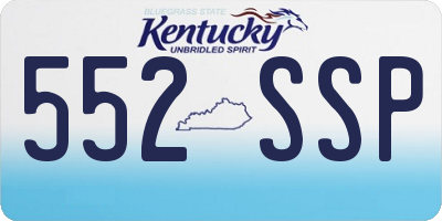 KY license plate 552SSP