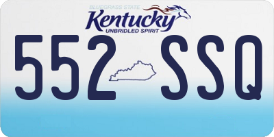 KY license plate 552SSQ
