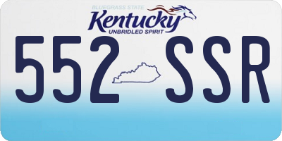 KY license plate 552SSR