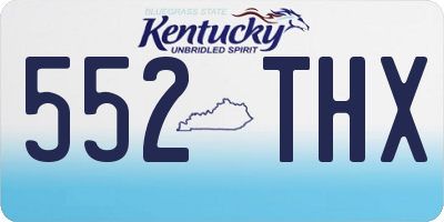KY license plate 552THX