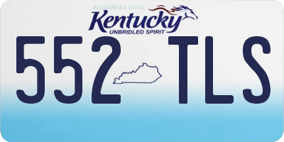 KY license plate 552TLS
