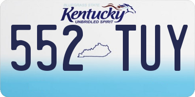KY license plate 552TUY