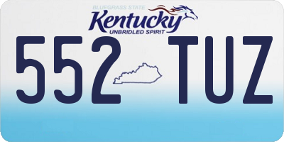 KY license plate 552TUZ