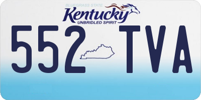 KY license plate 552TVA