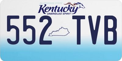 KY license plate 552TVB